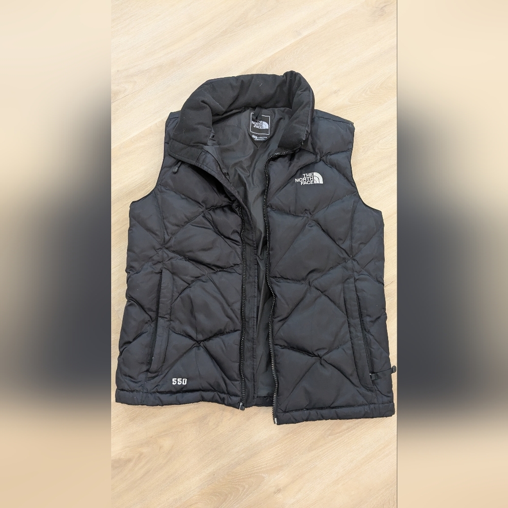 The North Face Black Quilted Vest Goose Down Women Size Medium